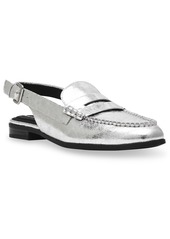 Anne Klein Women's Birdie Slingback Mule Penny Loafers - Silver