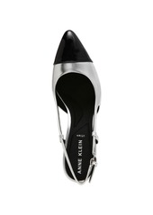 Anne Klein Women's Brooklyn Block Heel Slingback Dress Pumps - Silver/black