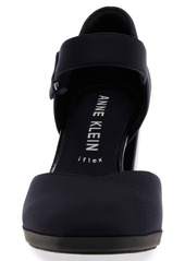 Anne Klein Women's Calean Block Heel Dress Pumps - Black Stretch