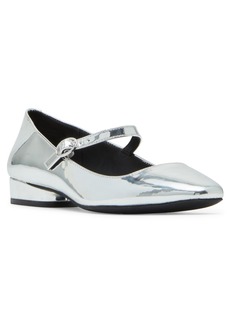 Anne Klein Women's Calgary Mary Janes Square Toe Flats - Silver