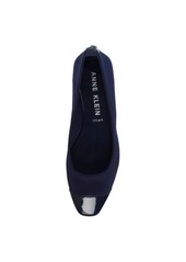 Anne Klein Women's Caroleen Cap Toe Ballet Flats - Navy