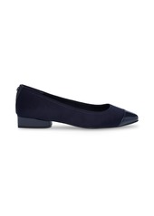 Anne Klein Women's Caroleen Cap Toe Ballet Flats - Navy