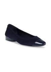 Anne Klein Women's Caroleen Cap Toe Ballet Flats - Navy