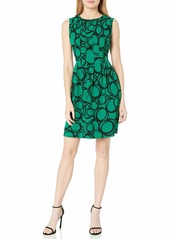 Anne Klein Women's Circle Printed Crepe Vertical Seamed Fit & Flare Dress