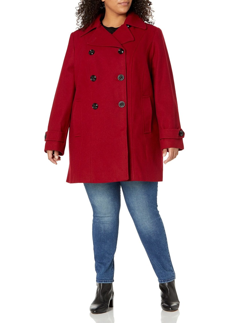 Anne Klein womens Classic Double-breasted Pea Coat   US