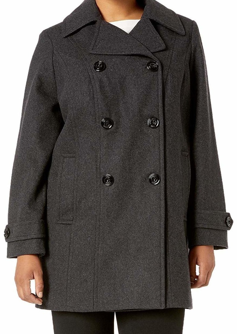 Anne Klein womens Classic Double-breasted Pea Coat   US