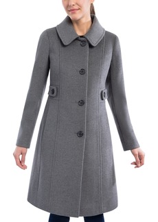 Anne Klein Women's Wool Blend Walker Coat - Light Grey
