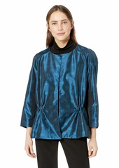 Anne Klein Women's Cropped Open Front Jacket Juniper/fir XL
