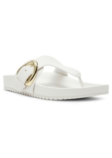 Anne Klein Women's Dori Flat Sandals - White Smooth