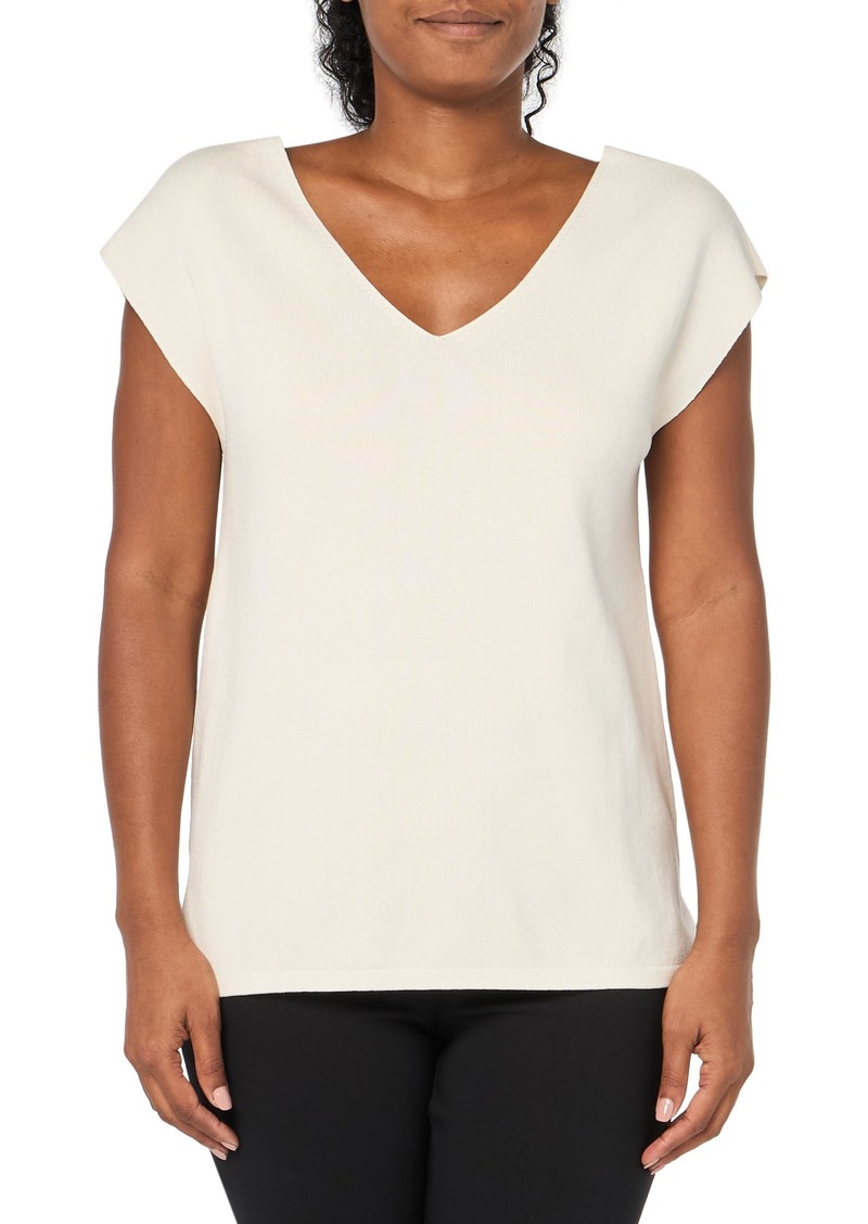 Anne Klein Women's Double V-Neck Extended Shoulder