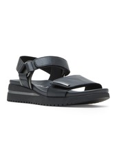 Anne Klein Women's Emery Footbed Wedge Sandals - Black Tumbled