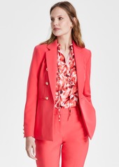 Anne Klein Women's Faux Double-Breasted Jacket - Red Pear