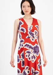 Anne Klein Women's Floral-Print Midi Dress - Tandoori