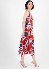 Anne Klein Women's Floral-Print Midi Dress - Tandoori