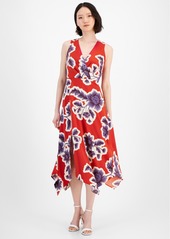 Anne Klein Women's Floral-Print Midi Dress - Tandoori