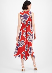 Anne Klein Women's Floral-Print Midi Dress - Tandoori