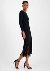 Anne Klein Women's Fringe A-Line Dress - Anne Black