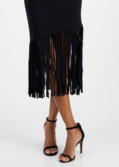 Anne Klein Women's Fringe A-Line Dress - Anne Black