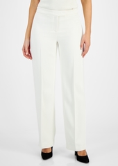 Anne Klein Women's Front-Fly Extended-Tab Mid Rise Pants - Anne White