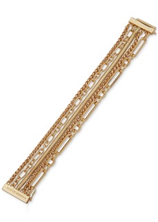 Anne Klein Women's Gold-Tone Multi-Chain Magnet Flex Bracelet - Gold
