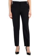 Anne Klein Women's Grace Mid Rise Straight-Leg Ankle Pants - Deep Plum