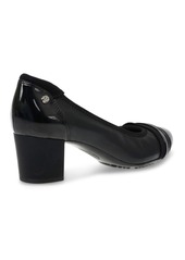 Anne Klein Women's Guardian Sport Block Heel Pumps - Black Leather