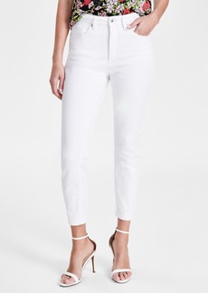 Anne Klein Women's High-Rise Ankle Skinny Jeans - Soft White