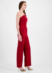 Anne Klein Women's High-Rise Seam-Front Pants - Titian Red