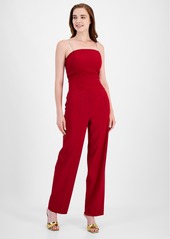 Anne Klein Women's High-Rise Seam-Front Pants - Titian Red