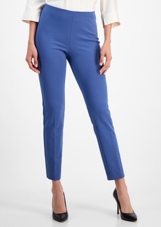 Anne Klein Women's Hollywood Pull-On Slim-Leg Ankle Pants - Blue Jay