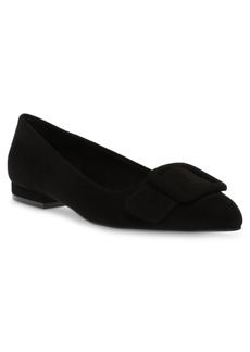 Anne Klein Women's Kalea Pointed Toe Flats - Black Microsuede