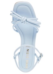 Anne Klein Women's Kelsi Block Heel Dress Sandals - Light Blue Smooth