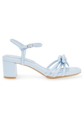 Anne Klein Women's Kelsi Block Heel Dress Sandals - Light Blue Smooth