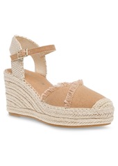 Anne Klein Women's Laken Espadrille Wedge Sandals - Natural Raffia Crystal