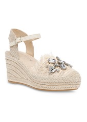 Anne Klein Women's Liberty Espadrille Wedge Sandals - Denim Crystal