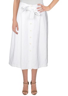 Anne Klein Women's Linen Belted Skirt