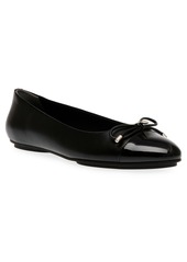 Anne Klein Women's Luci Cap Toe Ballet Flats - Nude  Black