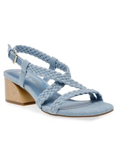 Anne Klein Women's Meris Block Heel Sandals - Denim Braided