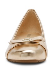 Anne Klein Women's Mesa Bow Detail Wedge Ballet Flats - Platinum Smooth
