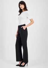 Anne Klein Women's Mid-Rise Wide-Leg Pants - Anne Black