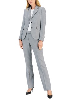 Anne Klein Women's Mini Houndstooth Two-Button Jacket & Flare-Leg Pants & Pencil Skirt - Anne Black Combo