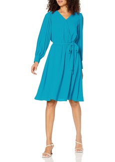 Anne Klein Women's Pleated Sleeve Dress