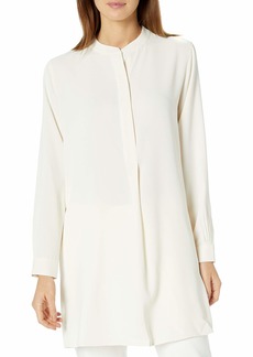 Anne Klein womens Pop-over With Covered Placket and Side Slits Blouse   US
