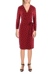 Anne Klein Women's Printed ITY Classic WRAP Dress  M