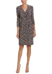 Anne Klein Women's Printed Ruched WRAP Front Dress