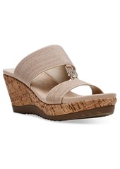 Anne Klein Women's Rikki Double Band Wedge Sandals - Natural