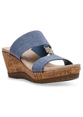 Anne Klein Women's Rikki Double Band Wedge Sandals - Natural