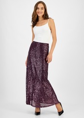 Anne Klein Women's Sequin Maxi Skirt - Anne Black