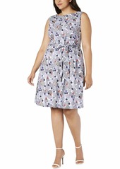 Anne Klein Women's Size Plus Cotton FIT and Flare Dress  20W