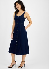 Anne Klein Women's Sleeveless Button-Front Dress - Metropolitan Wash
